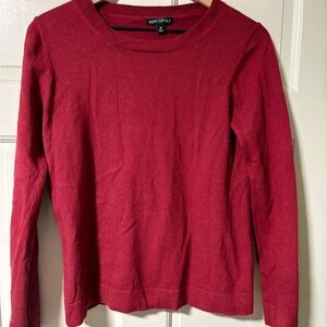 J. Crew Factory Deep Red/Burgundy Crew Neck Sweater